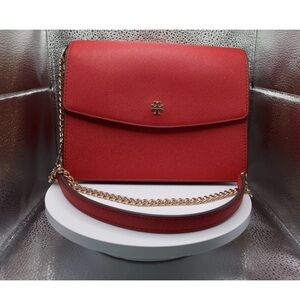 Tory Burch Emerson Envelope Adjustable Shoulder Bag, Brilliant Red